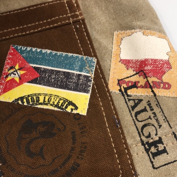 Travel Backpack Brown Dry Clean Only Denmark, Poland, Africa,U.S.A. - Picture 10 of 13